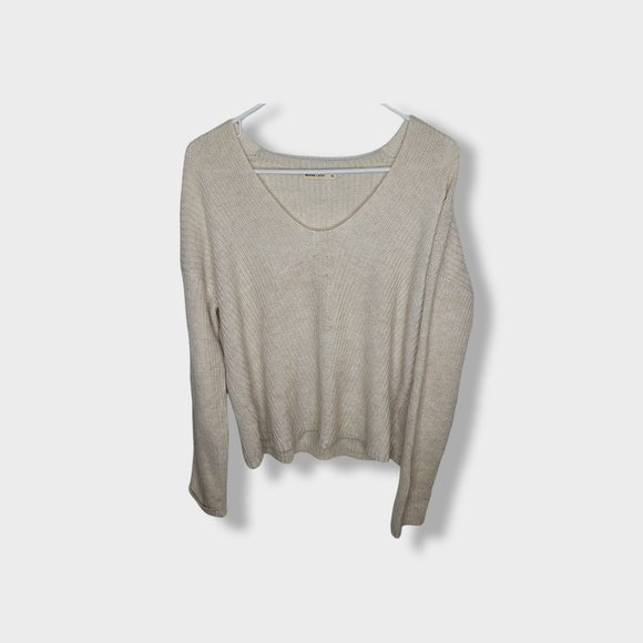 Marine Layer Sweaters - Marine Layer Cashmere Blend Soft V-Neck Sweater Beige SZ XL